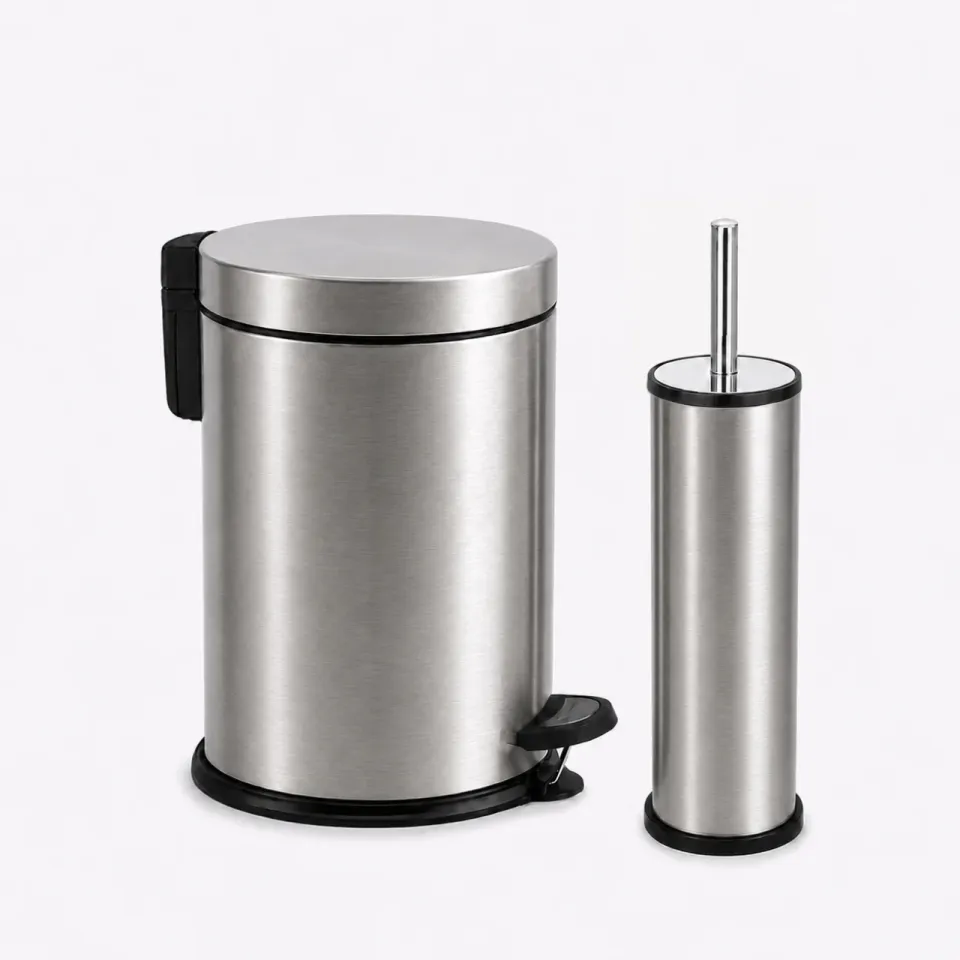 Mikro 3 Lt 2-Piece Stainless Steel Soft-Close Bathroom Set (Grade 430)