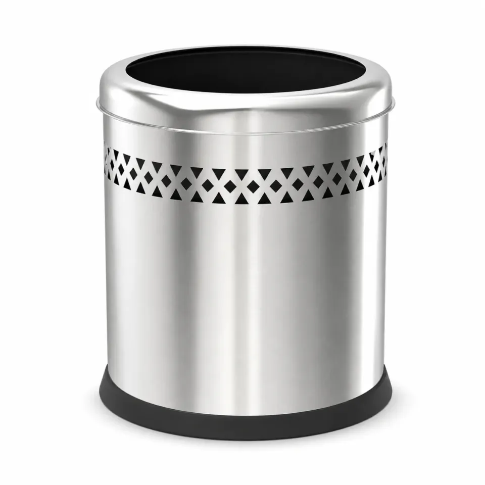 8 Lt Perforated Waste Bin with Ring (Grade 430)