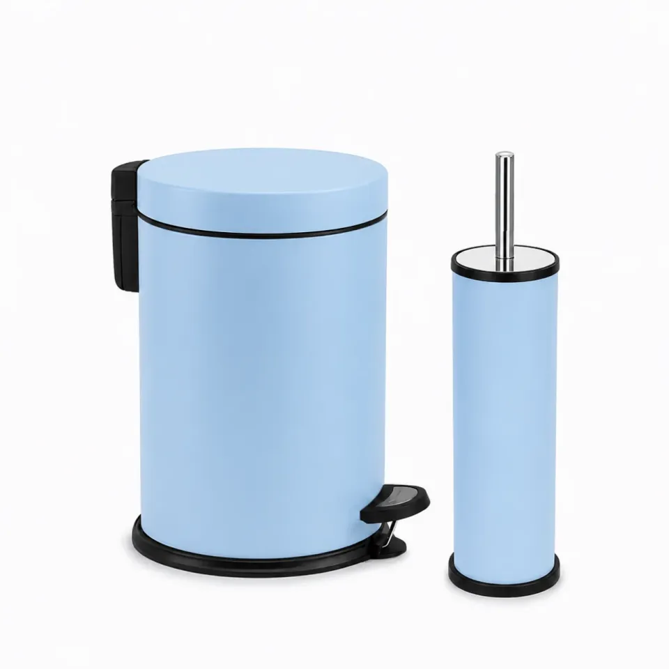 2-Piece Bathroom Set 3 Lt Blue Soft-Close