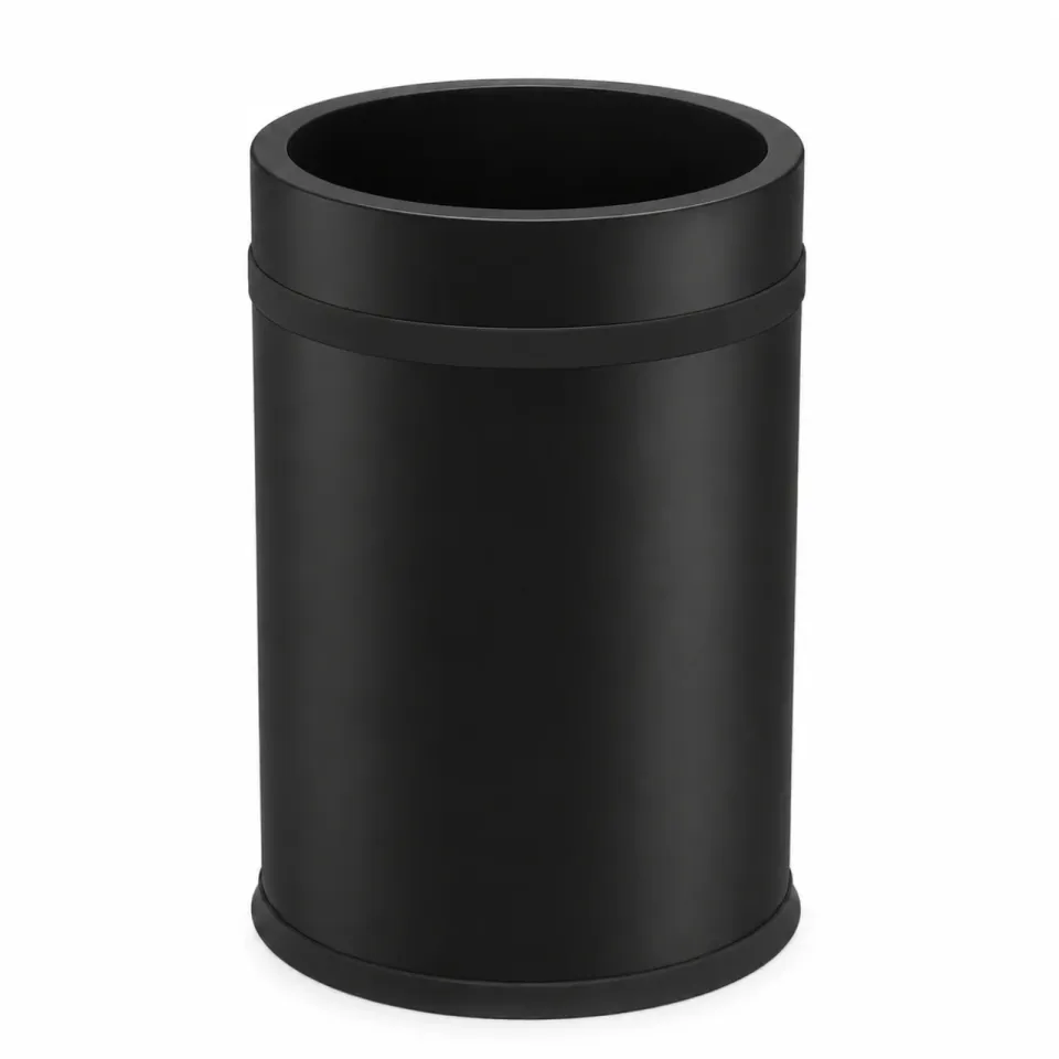 32 Lt Black Practical Open-Top Waste Bin
